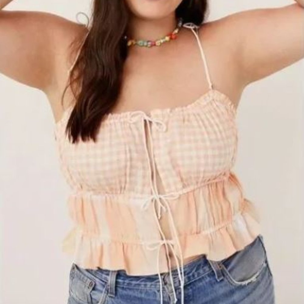 For Love and Lemons Allyson Top in Tangerine